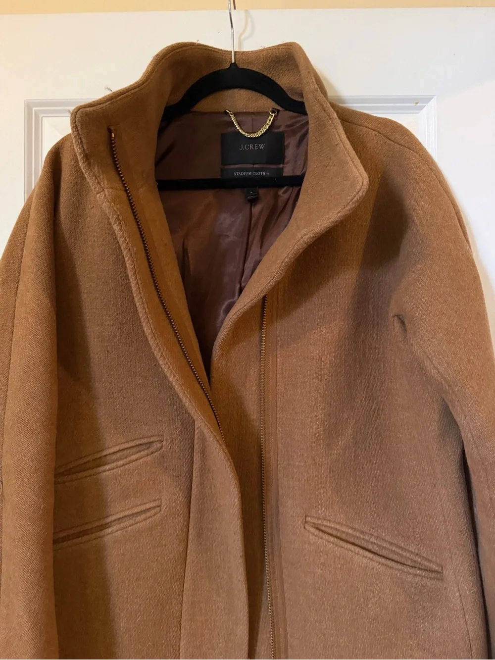 J.Crew Lodge Coat Italian Stadium-Cloth Wool - Size 6 - Picture 8 of 9